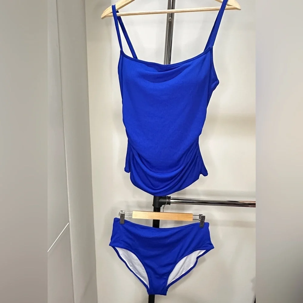 Blue Women's Bikini Set Adjustable Straps Size Large New